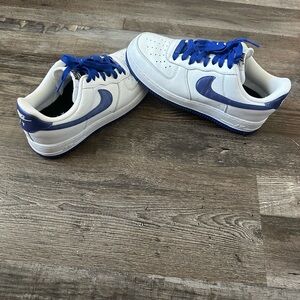 Nike White and Blue Shoes